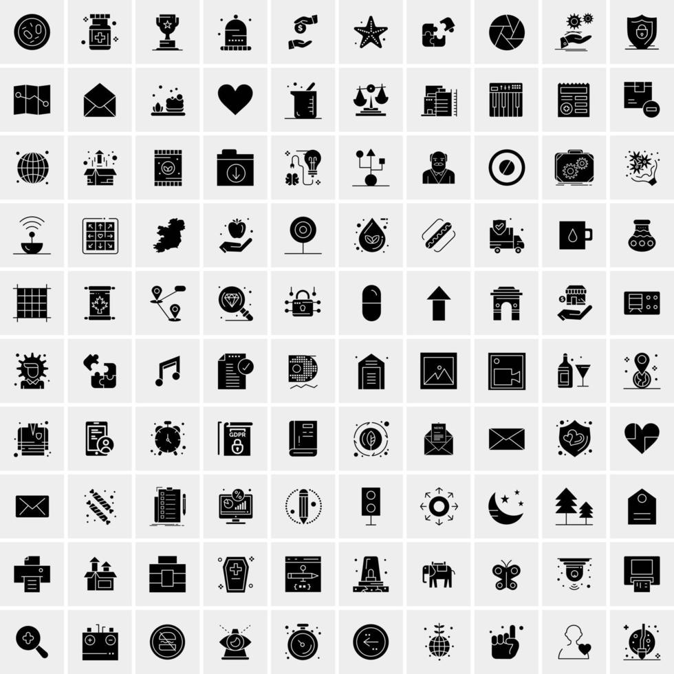 Set of 100 Universal Icons vector