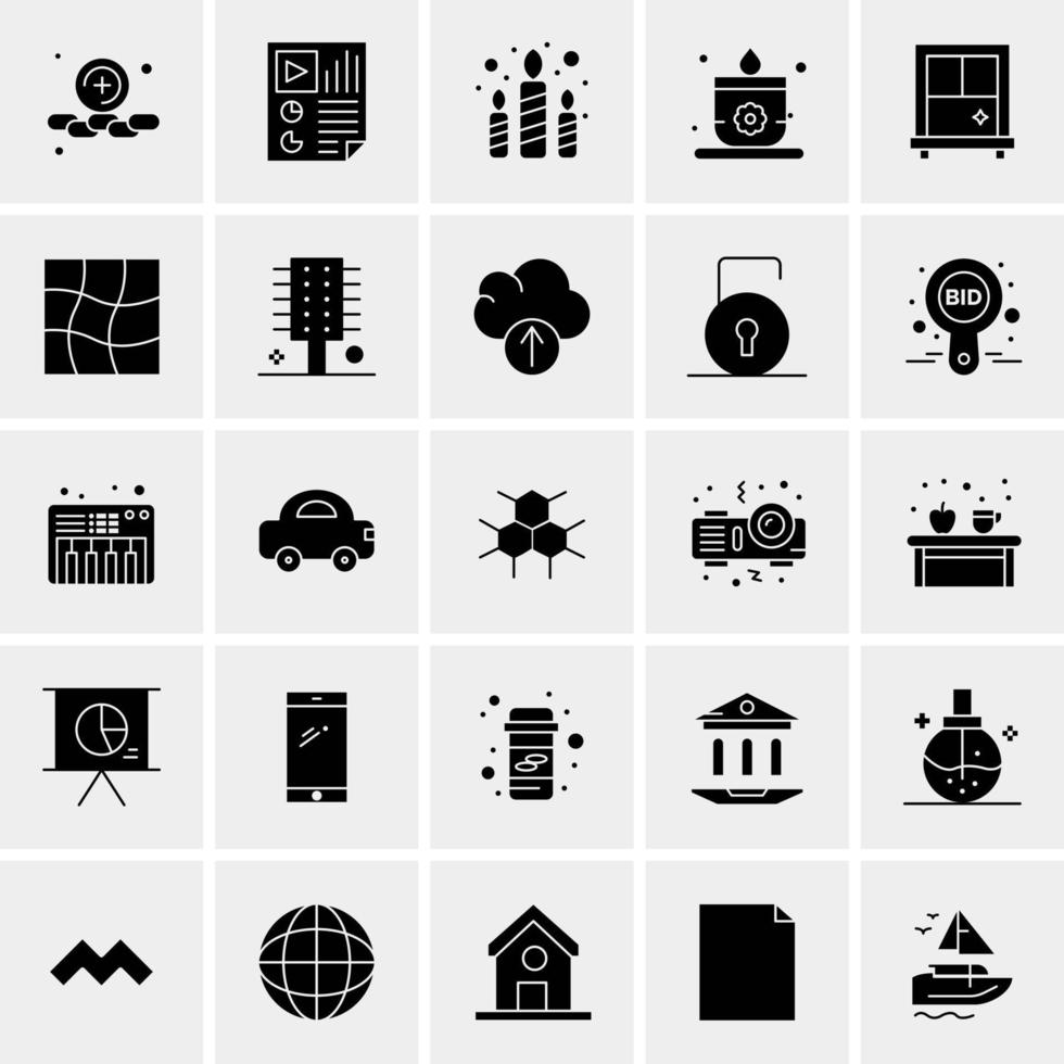 25 iconos de negocios universales vector ilustración de icono creativo para usar en proyectos relacionados con la web y dispositivos móviles