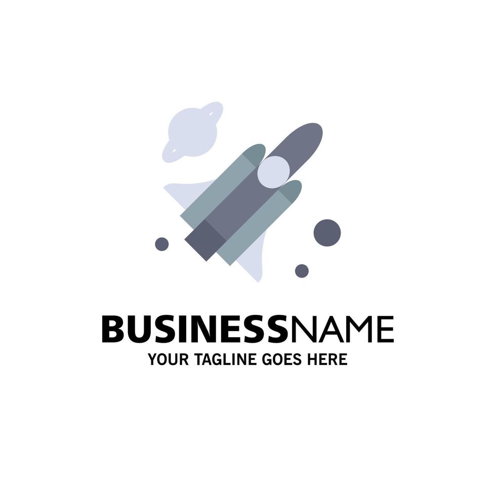 Fly Missile Science Business Logo Template Flat Color vector