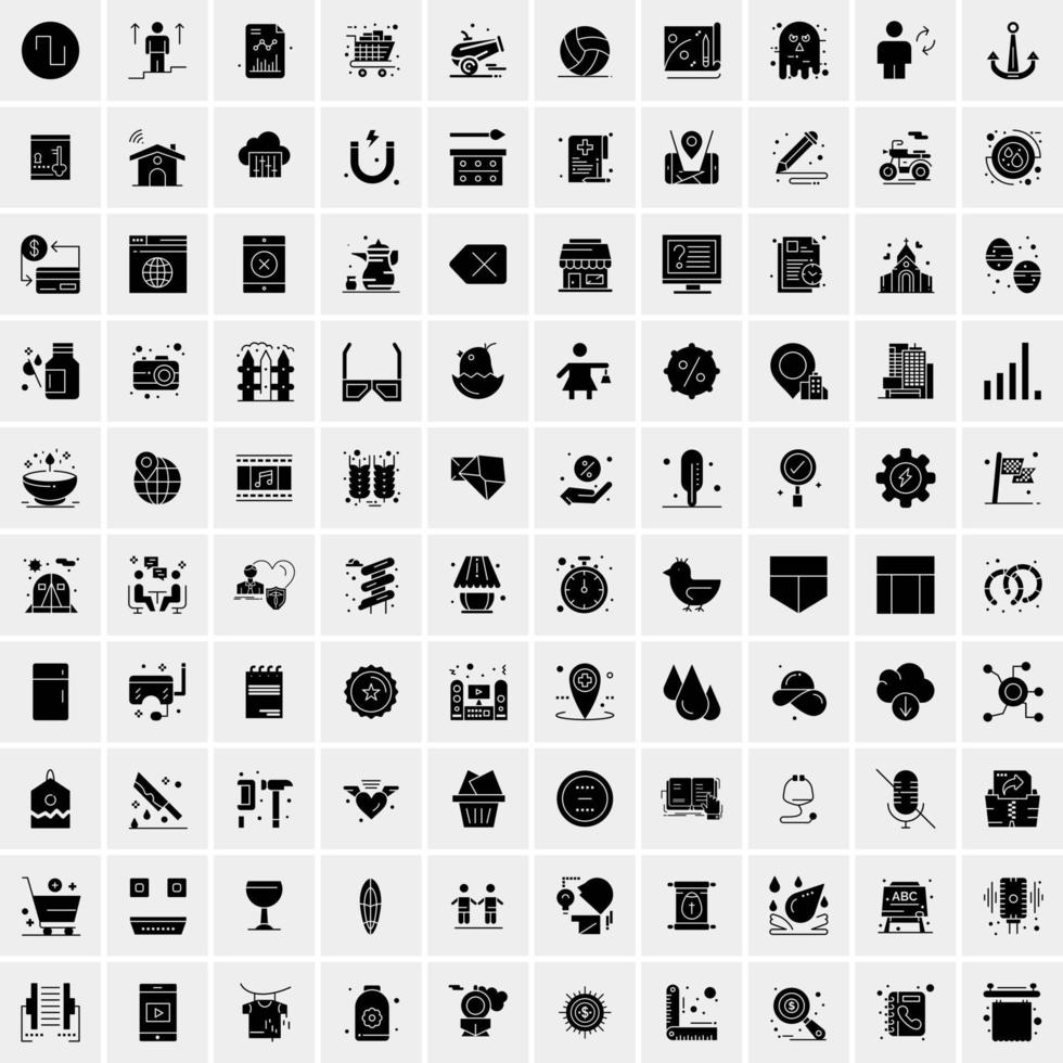 Set of 100 Universal Icons vector