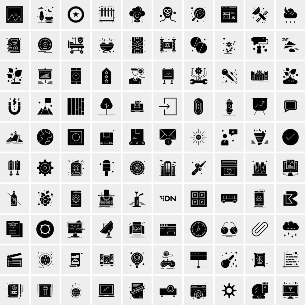 Set of 100 Universal Icons vector