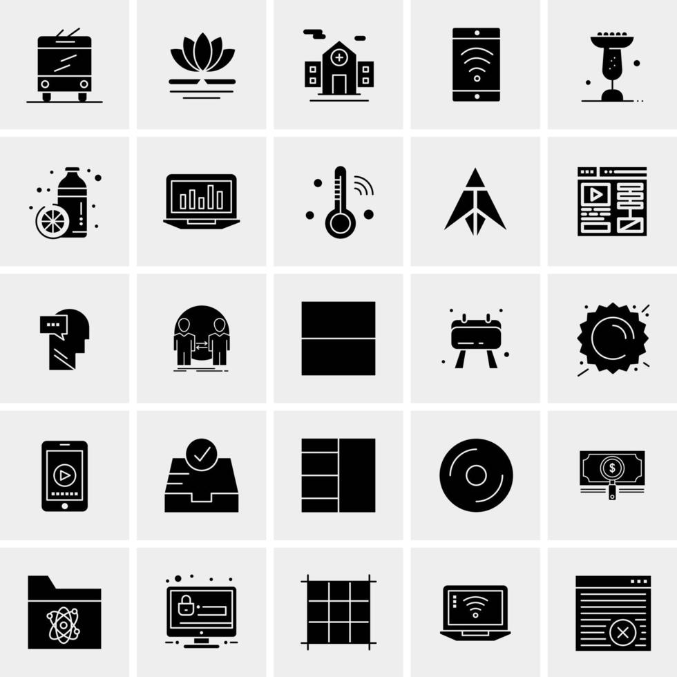 25 iconos de negocios universales vector ilustración de icono creativo para usar en proyectos relacionados con la web y dispositivos móviles