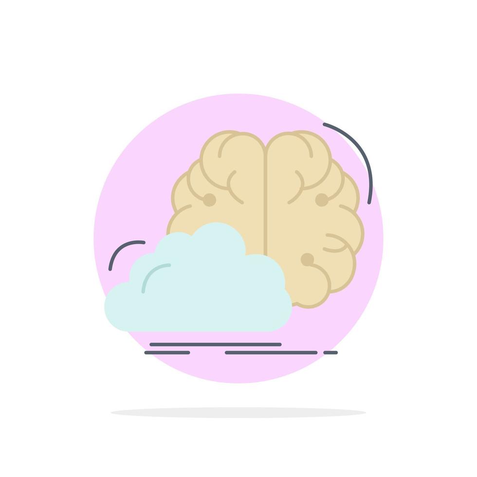 brainstorming creative idea innovation inspiration Flat Color Icon Vector