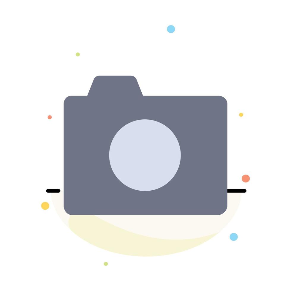 Camera Image Photo Basic Abstract Flat Color Icon Template vector