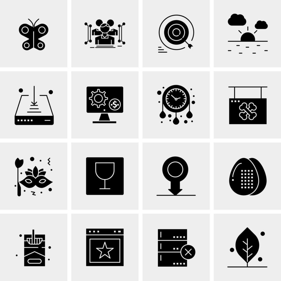 16 Universal Business Icons Vector Creative Icon Illustration to use in web and Mobile Related project