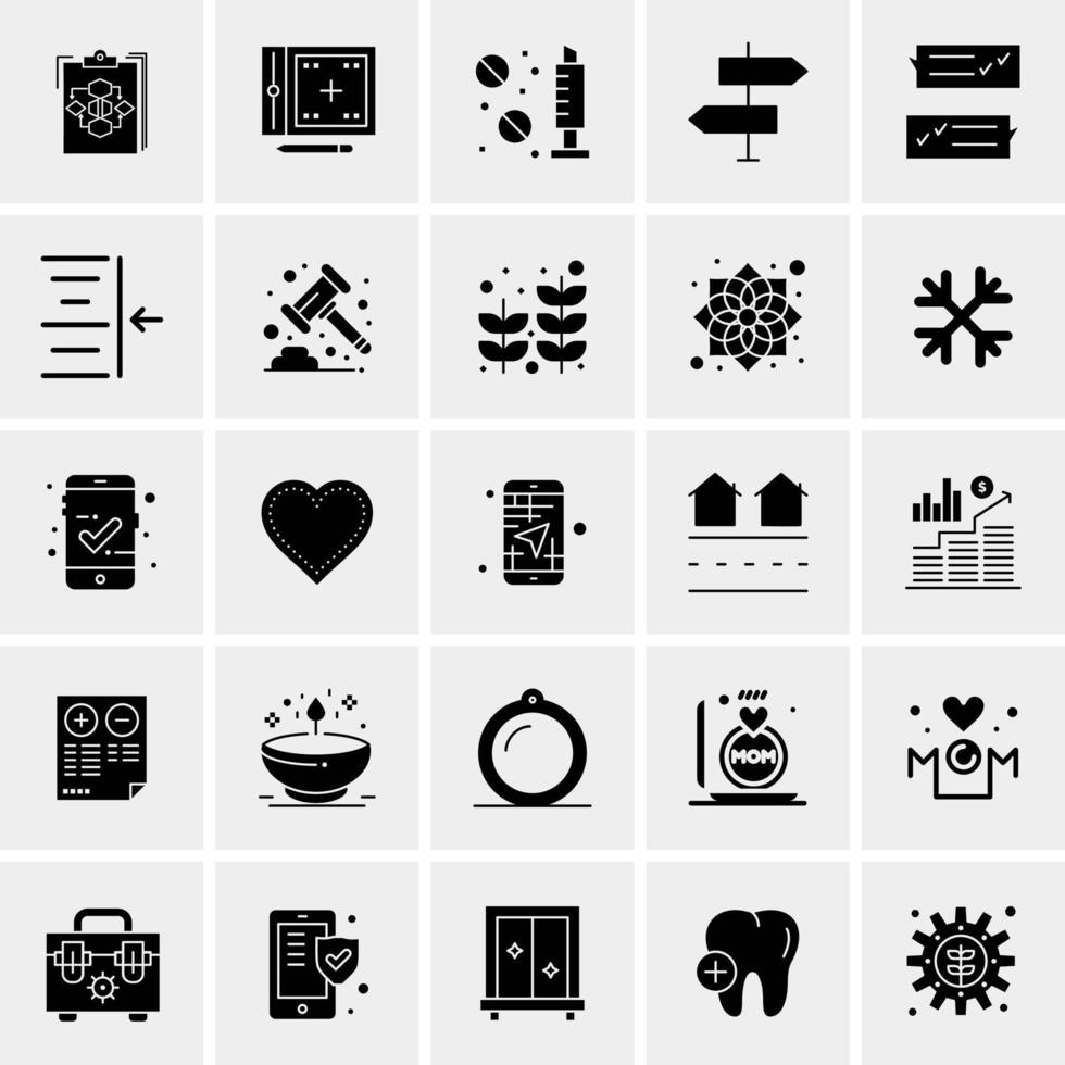 25 iconos de negocios universales vector ilustración de icono creativo para usar en proyectos relacionados con la web y dispositivos móviles