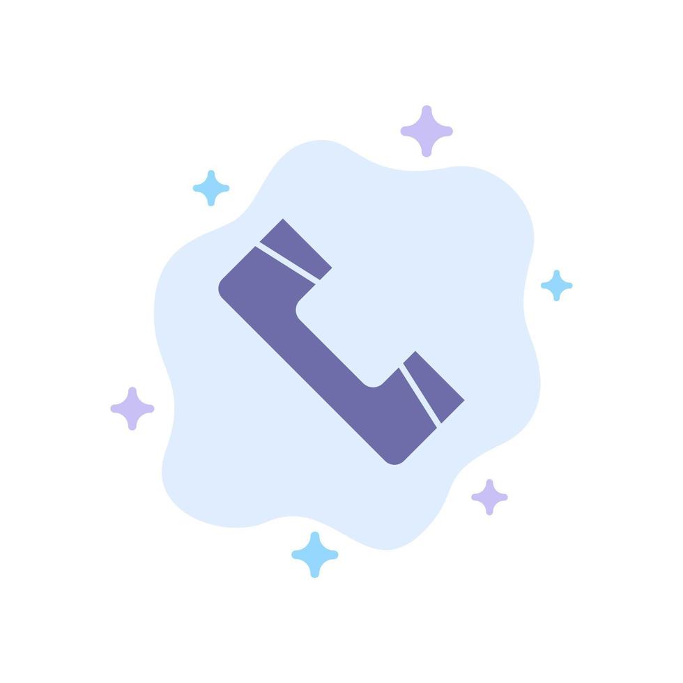 Call Contact Phone Telephone Blue Icon on Abstract Cloud Background vector