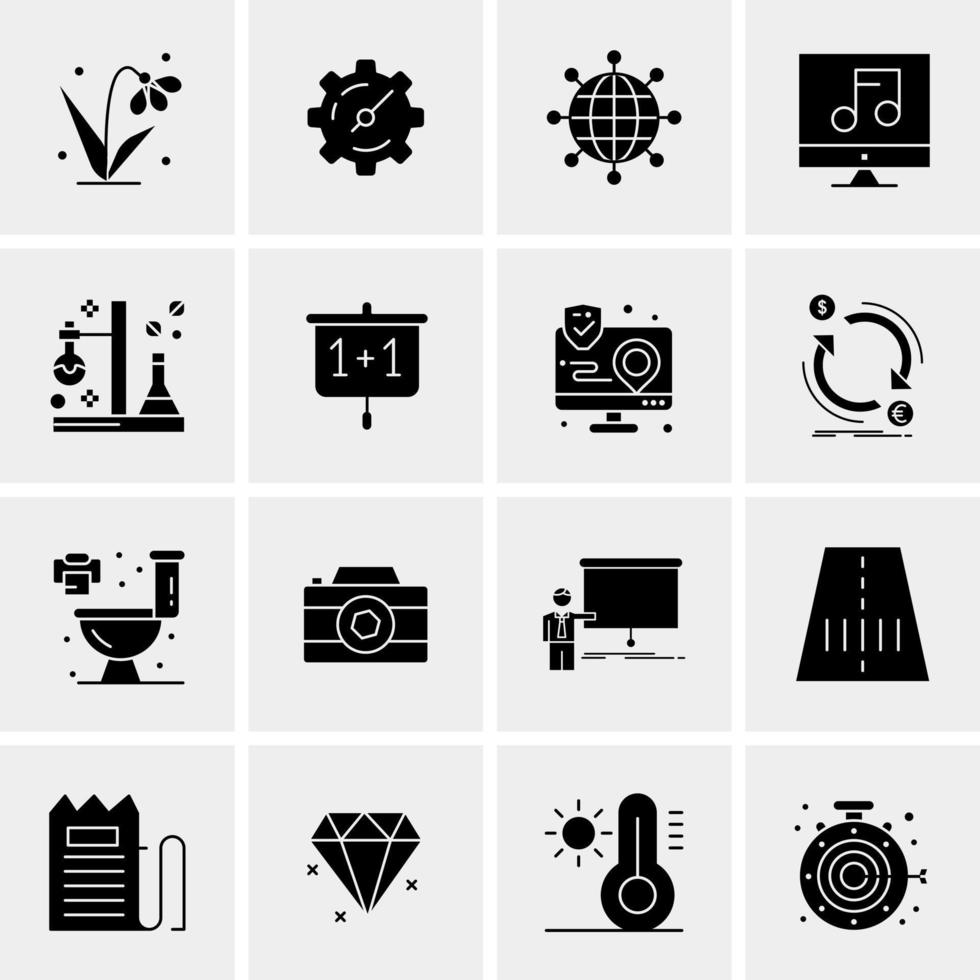 16 Universal Business Icons Vector Creative Icon Illustration to use in web and Mobile Related project
