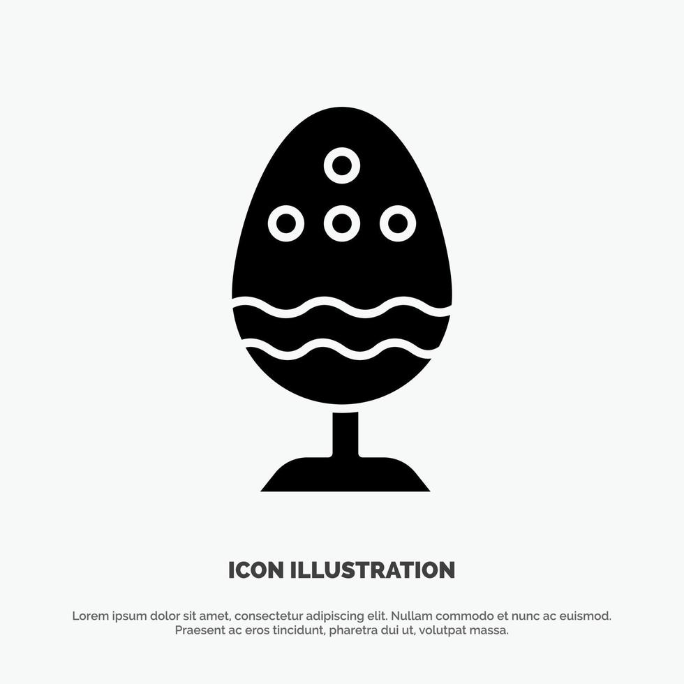 Boiled Boiled Egg Easter Egg Food solid Glyph Icon vector