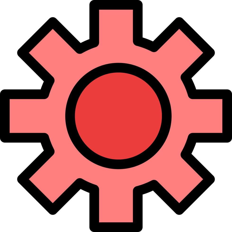 Setting Gear Logistic Global  Flat Color Icon Vector icon banner Template