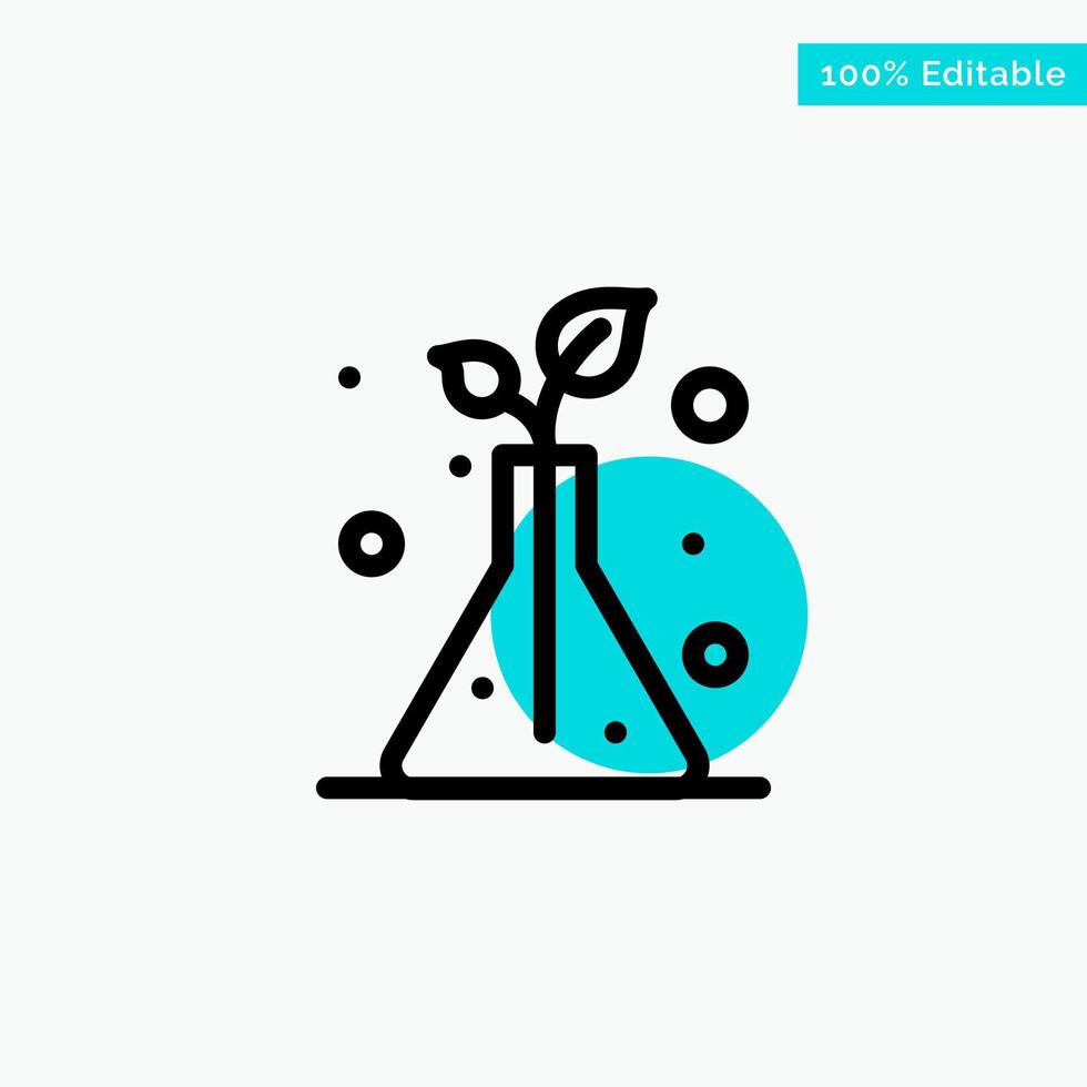 Science Flask Trees turquoise highlight circle point Vector icon