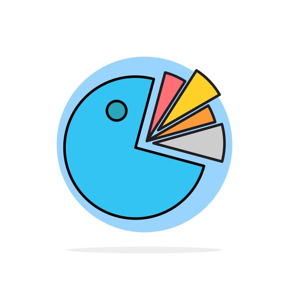 Pie Chart Presentation Diagram Abstract Circle Background Flat color Icon vector