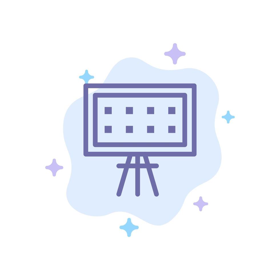 Alphabet Board Education Presentation Blue Icon on Abstract Cloud Background vector