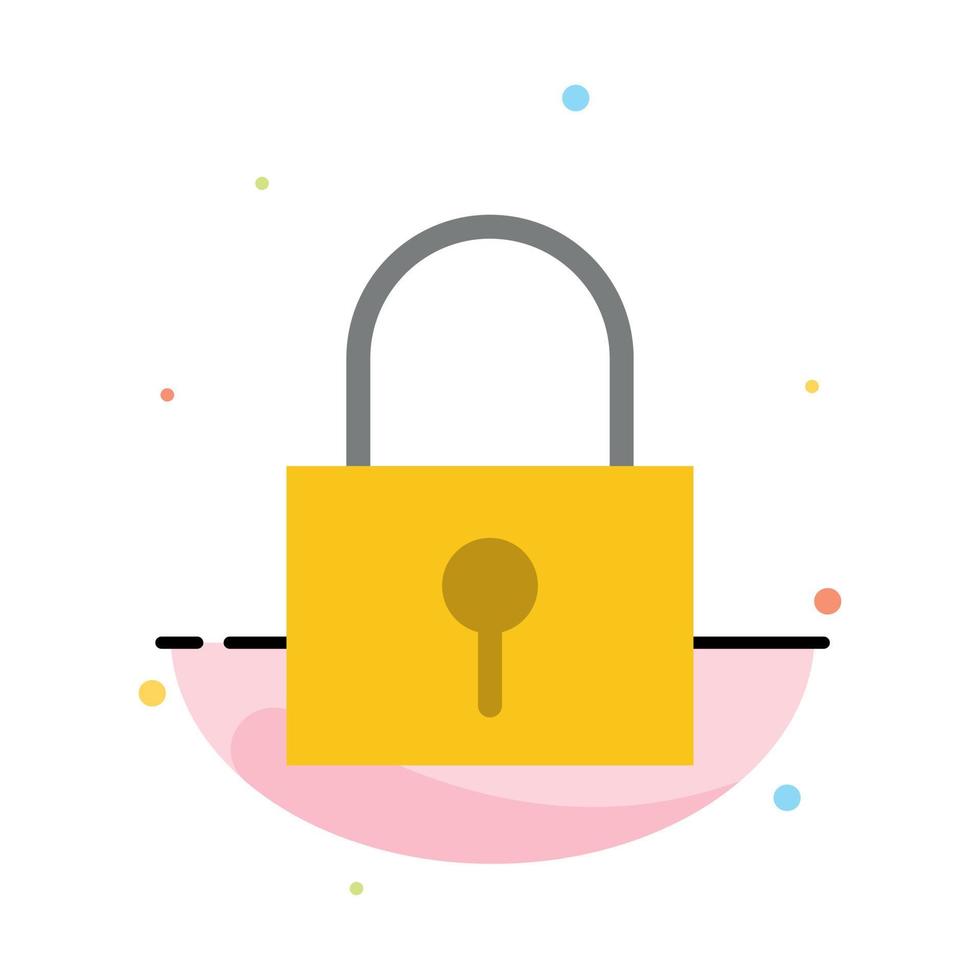 Lock Password Password Lock Secure Password Abstract Flat Color Icon Template vector