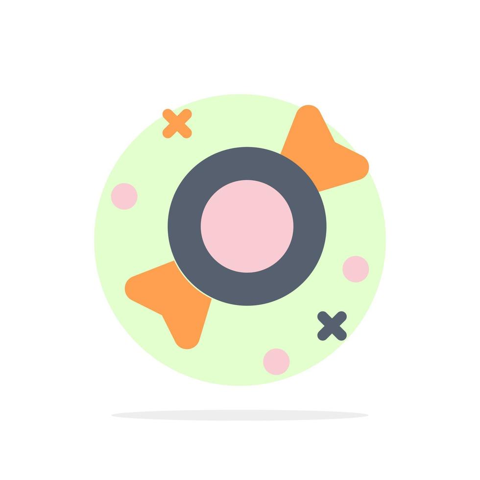 Bonbon Candy Sweets Abstract Circle Background Flat color Icon vector