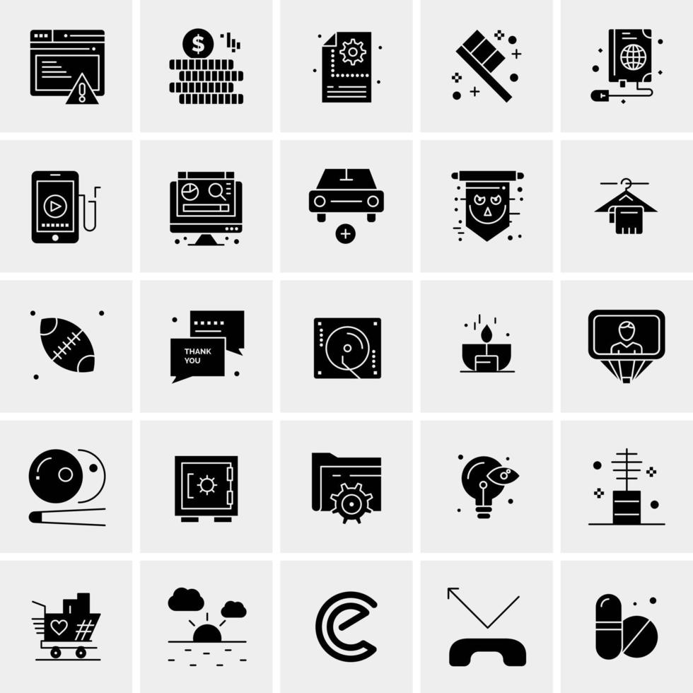 25 Universal Business Icons Vector Creative Icon Illustration to use in web and Mobile Related project