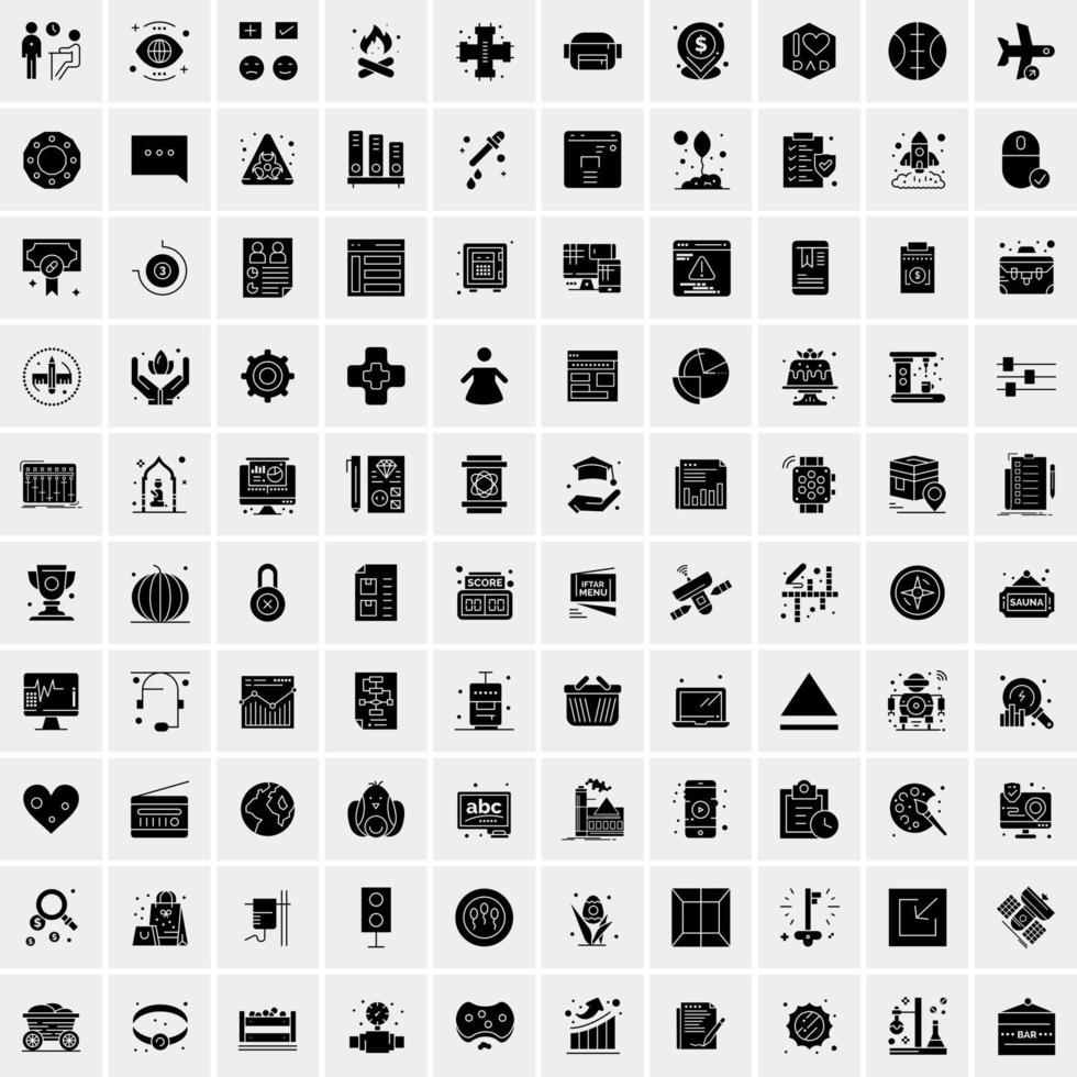 Set of 100 Universal Icons vector