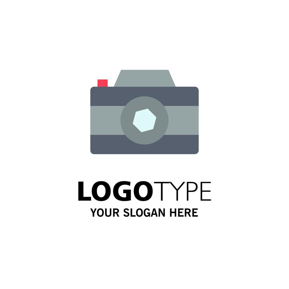 Camera Image Picture Photo Business Logo Template Flat Color vector