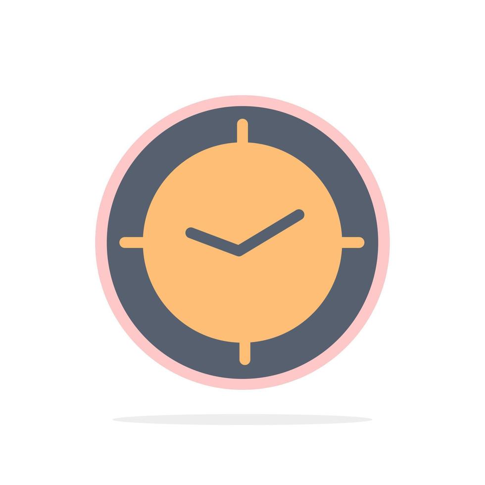 Watch Time Timer Clock Abstract Circle Background Flat color Icon vector
