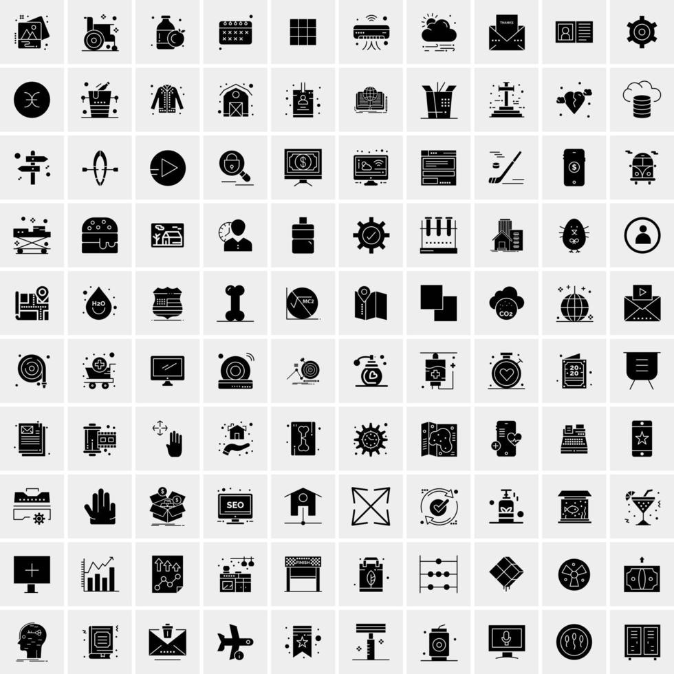 Set of 100 Universal Icons vector