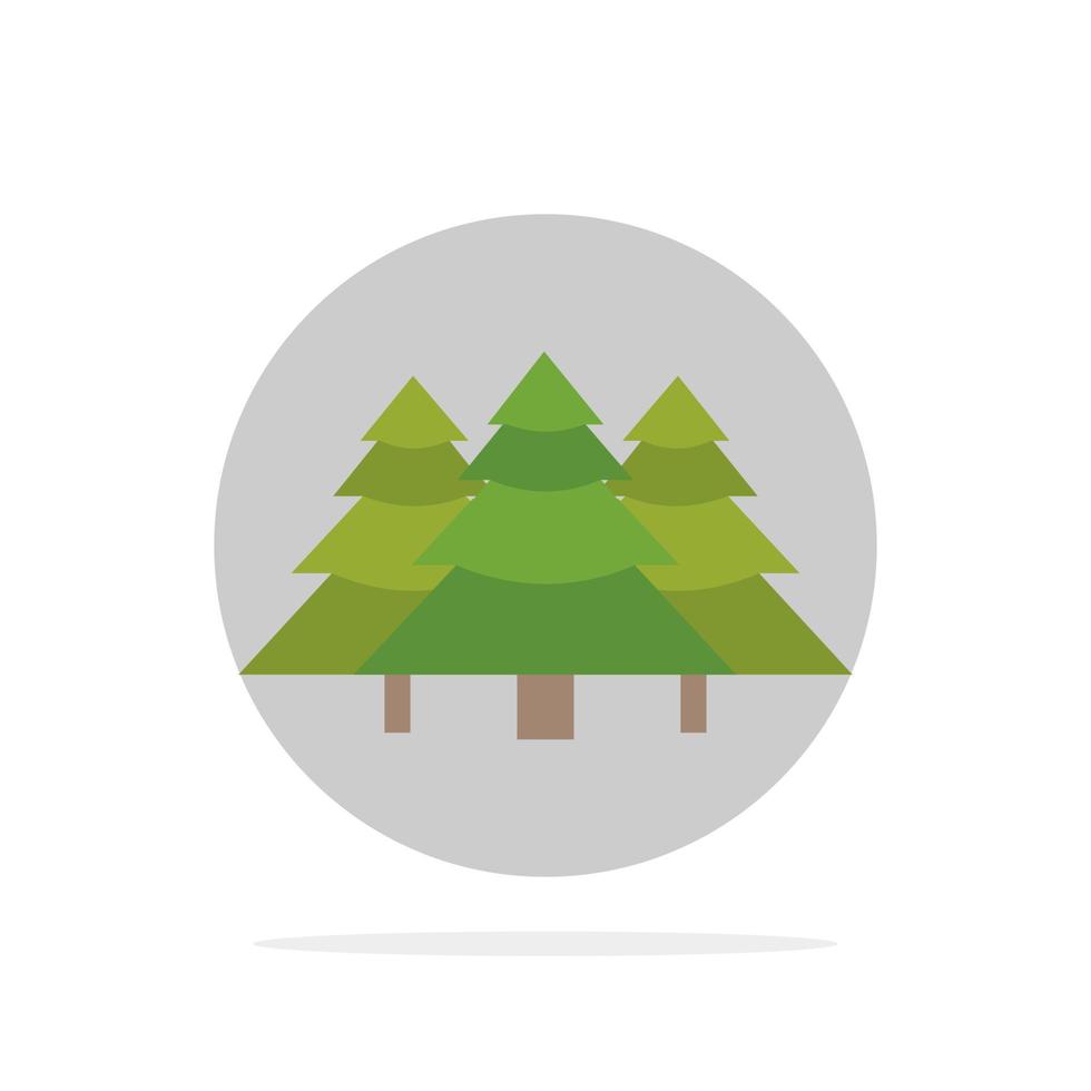 forest camping jungle tree pines Flat Color Icon Vector