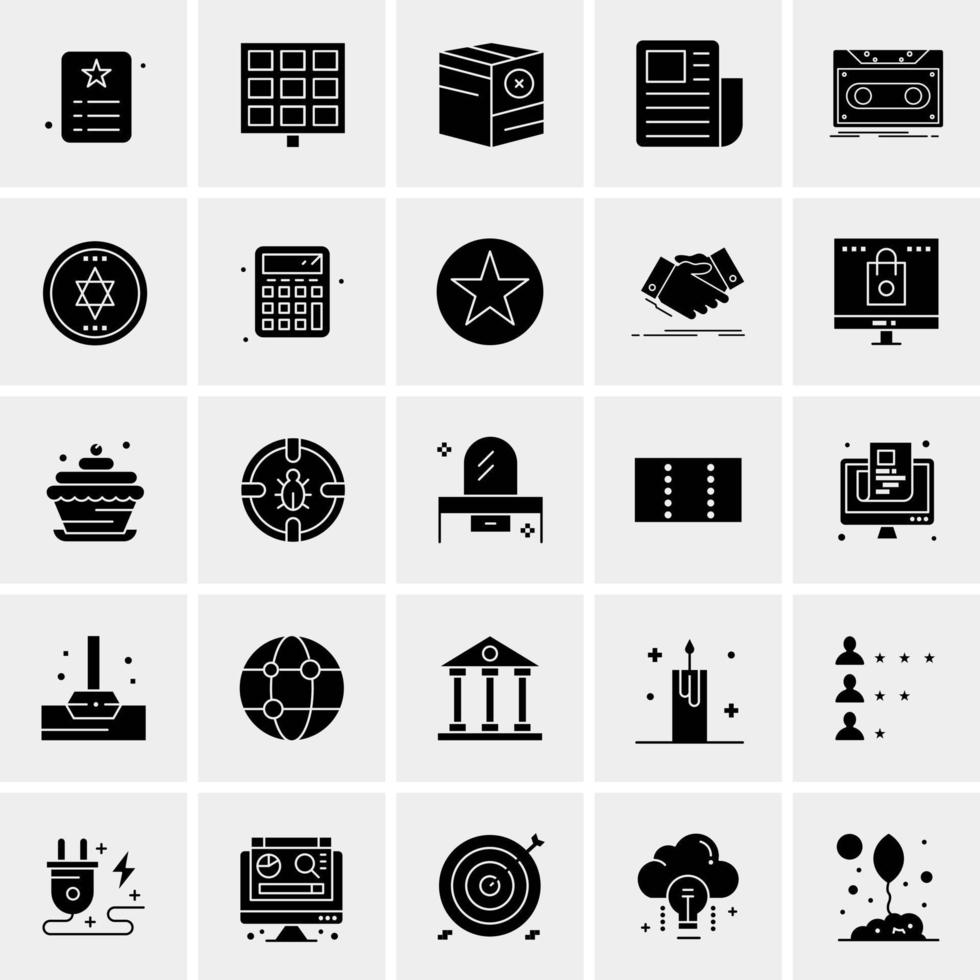 25 iconos de negocios universales vector ilustración de icono creativo para usar en proyectos relacionados con la web y dispositivos móviles