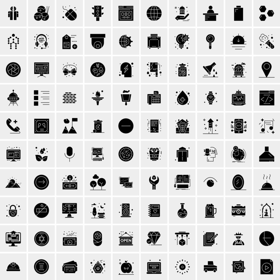 Set of 100 Universal Icons vector