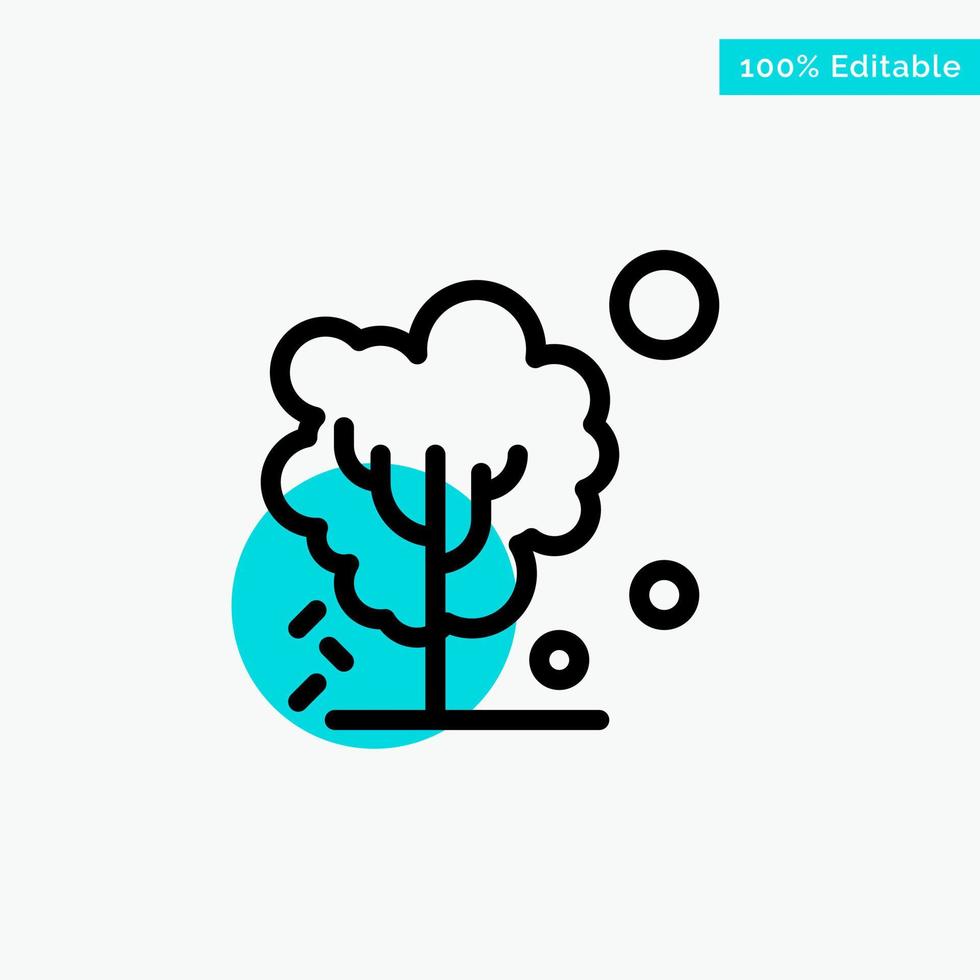 Dry Global Soil Tree Warming turquoise highlight circle point Vector icon