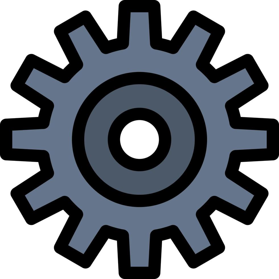 engranaje ajuste rueda cogs color plano icono vector icono banner plantilla