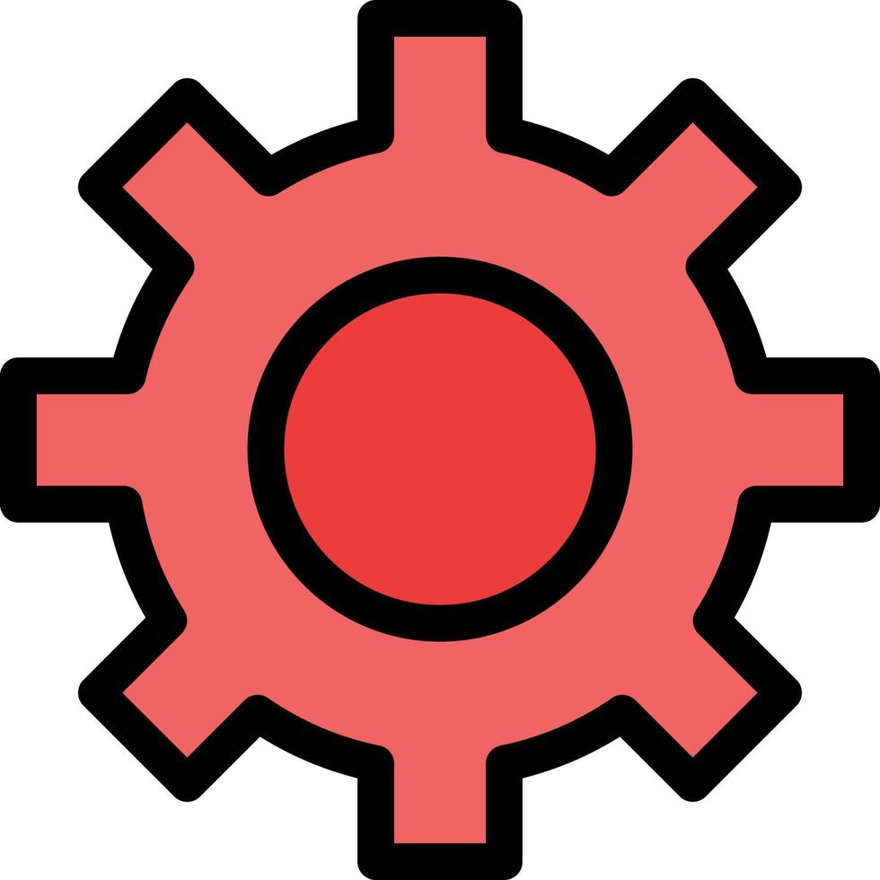 Setting Gear Interface User  Flat Color Icon Vector icon banner Template