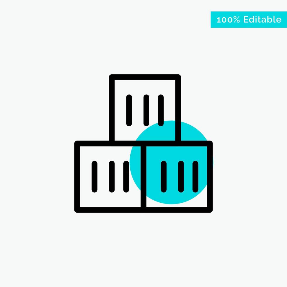 Box Good Logistic Transportation turquoise highlight circle point Vector icon