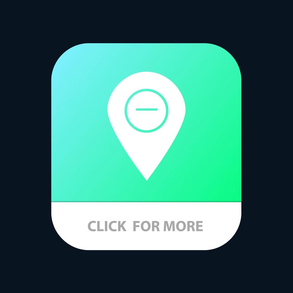 ubicación mapa marcador pin aplicación móvil botón android e ios versión de glifo vector