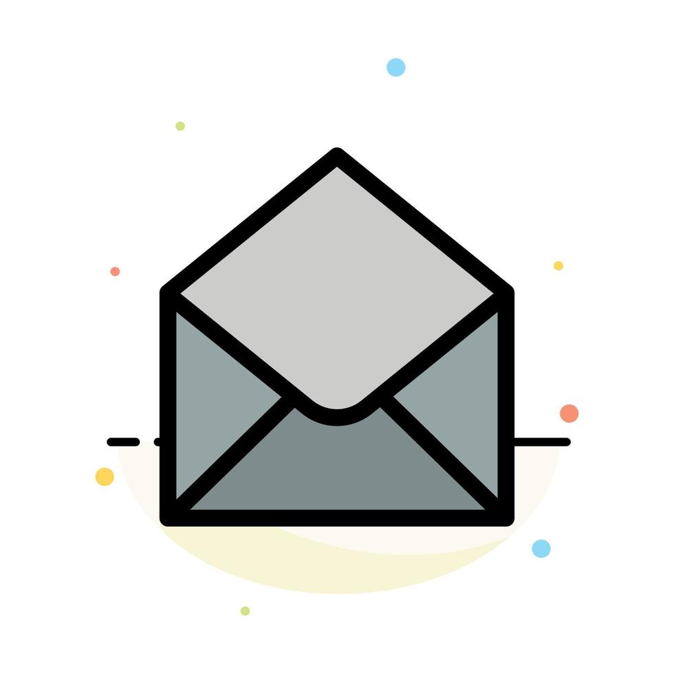 Sms Email Mail Message Abstract Flat Color Icon Template vector
