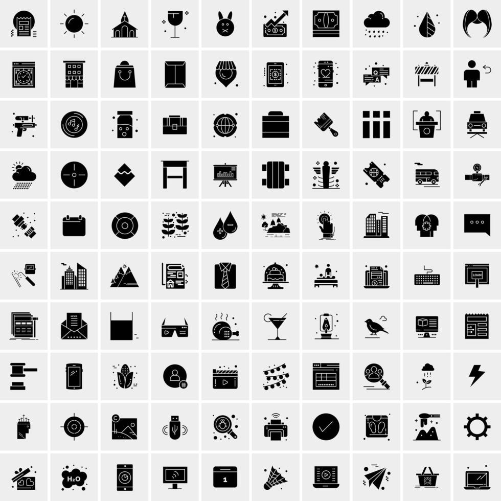 Set of 100 Universal Icons vector