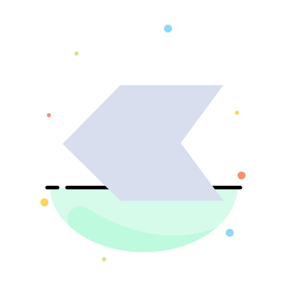 puntero de flecha izquierda plantilla de icono de color plano abstracto vector