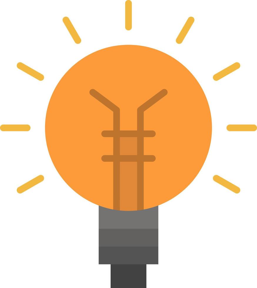 Light bulb Bulb Electrical Idea Lamp Light  Flat Color Icon Vector icon banner Template