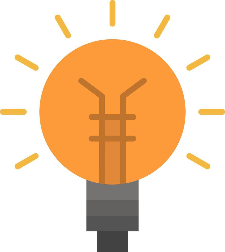 bombilla bombilla idea eléctrica lámpara luz color plano icono vector icono plantilla de banner