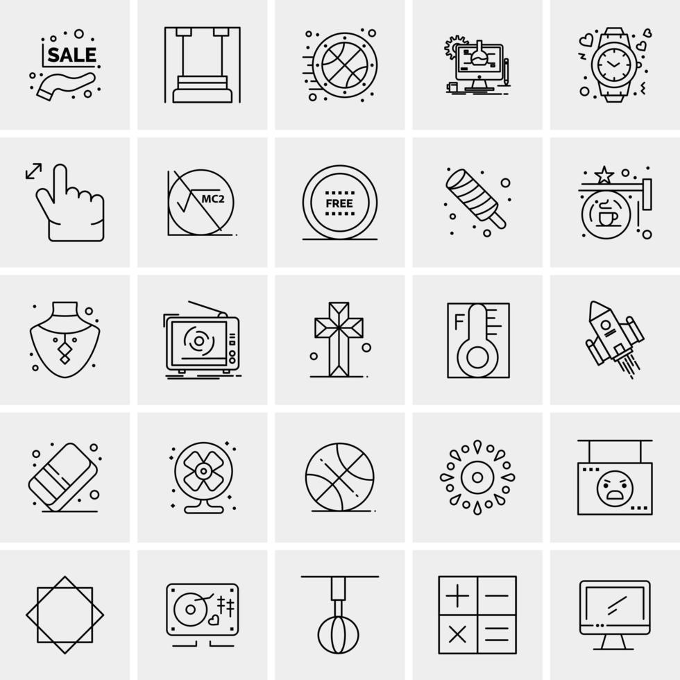 25 iconos de negocios universales vector ilustración de icono creativo para usar en proyectos relacionados con la web y dispositivos móviles