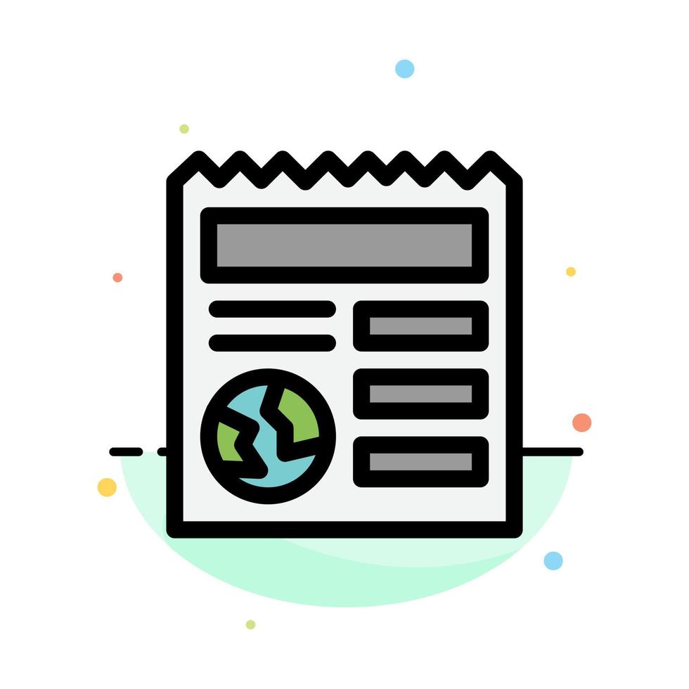 Basic Document Globe Ui Abstract Flat Color Icon Template vector
