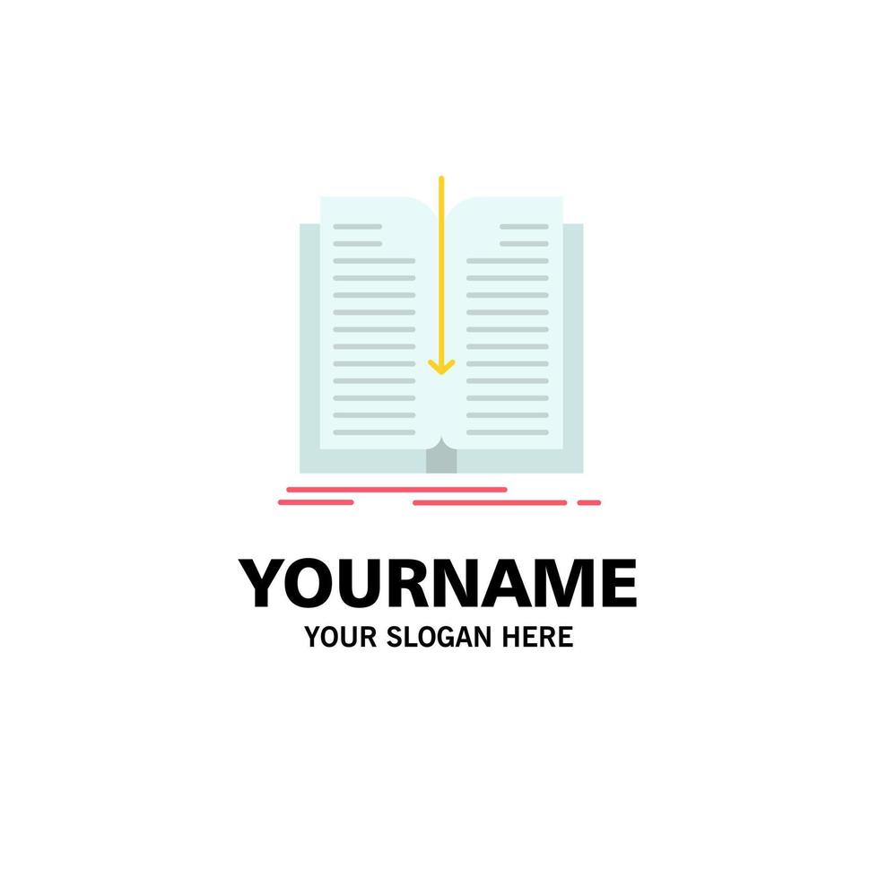Application File Transfer Book Business Logo Template Flat Color vector