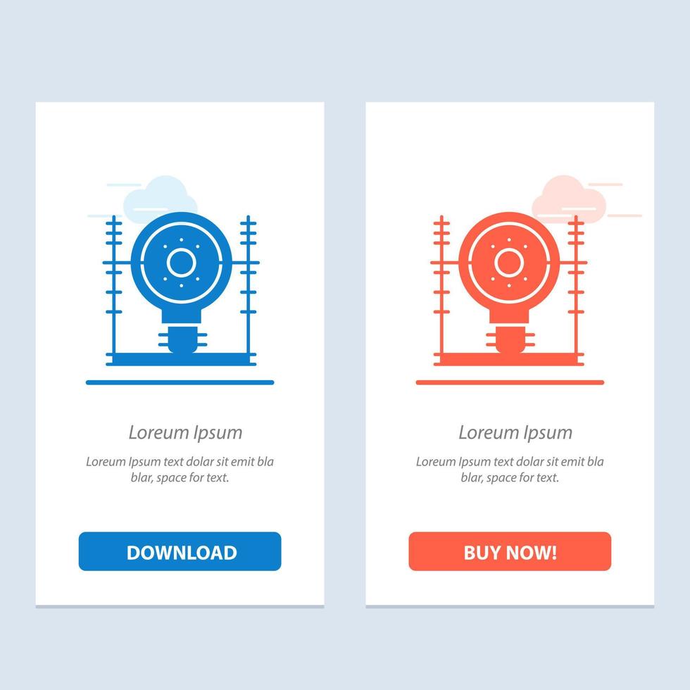 Define Energy Engineering Generation Power  Blue and Red Download and Buy Now web Widget Card Template vector