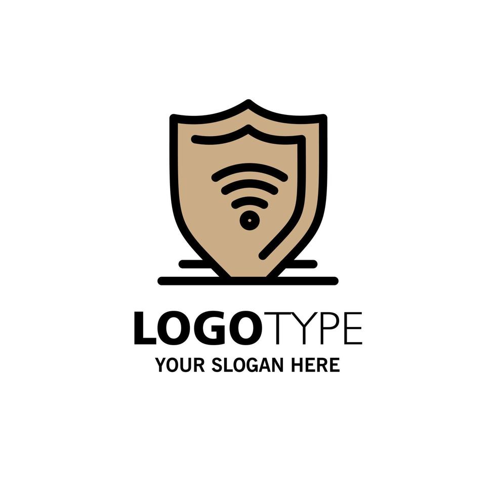 internet internet seguridad proteger escudo empresa logotipo plantilla color plano vector