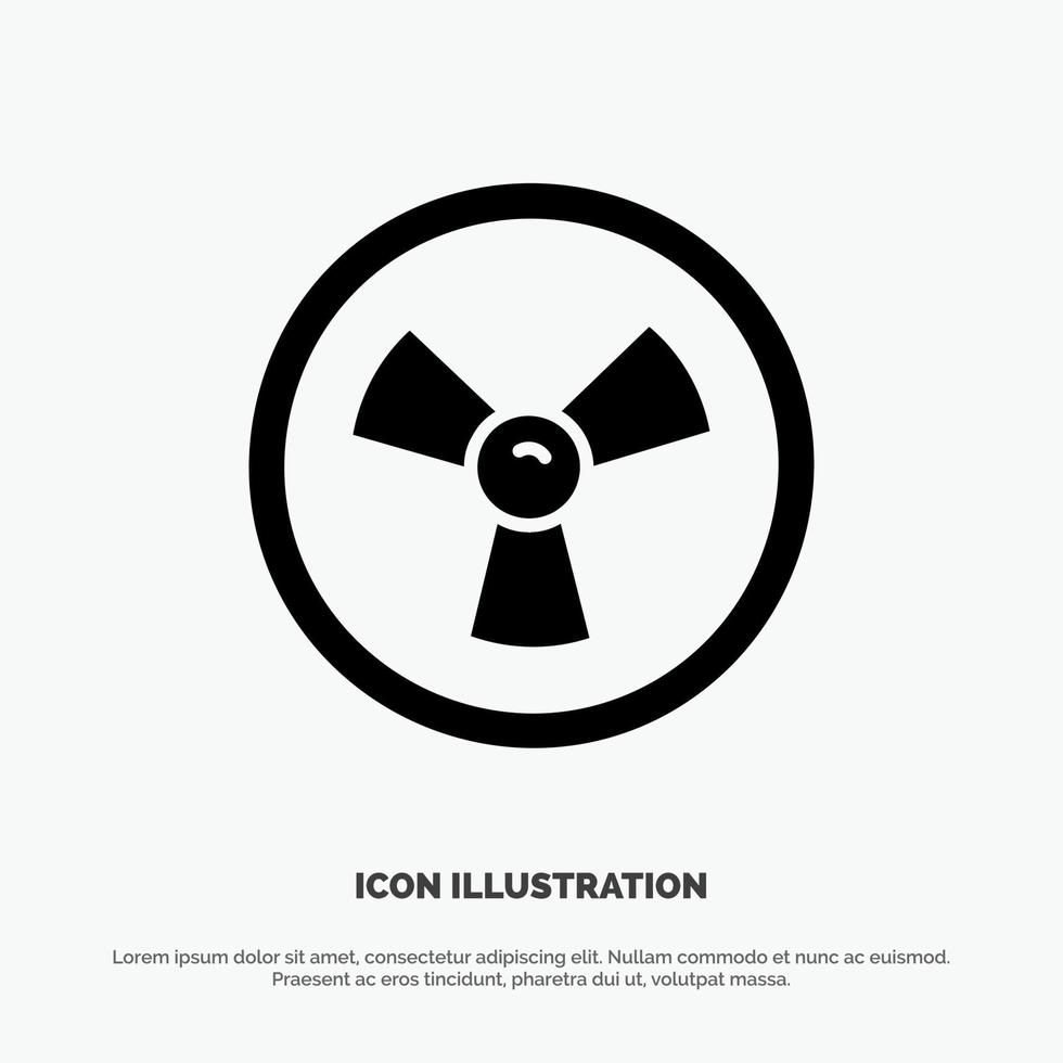 Biohazard Chemist Science solid Glyph Icon vector