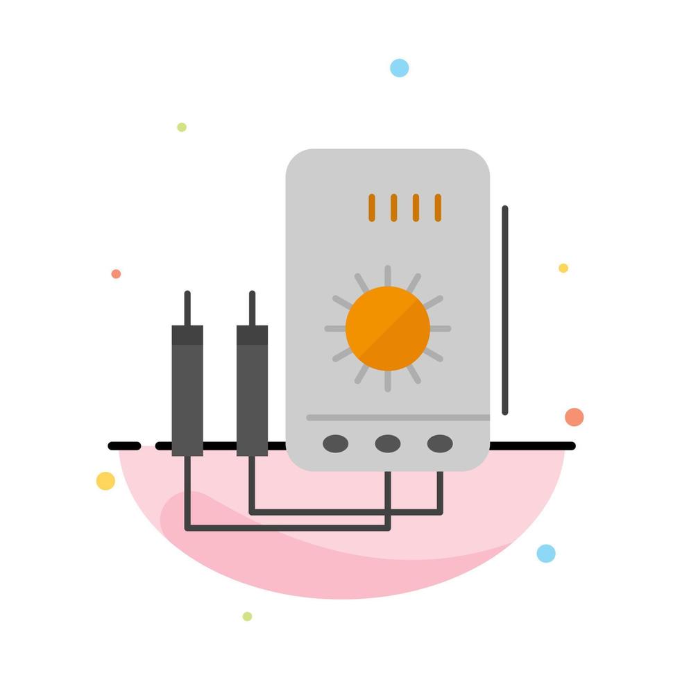 Voltmeter Ampere Watt Digital Tester Abstract Flat Color Icon Template vector