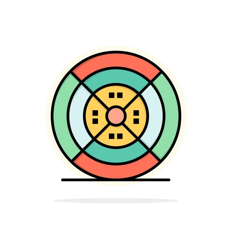 Film Filament Printing Print Abstract Circle Background Flat color Icon vector