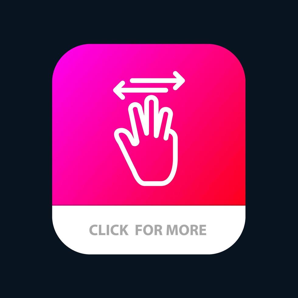 mano mano cursor arriba izquierda derecha aplicación móvil botón versión de línea android e ios vector