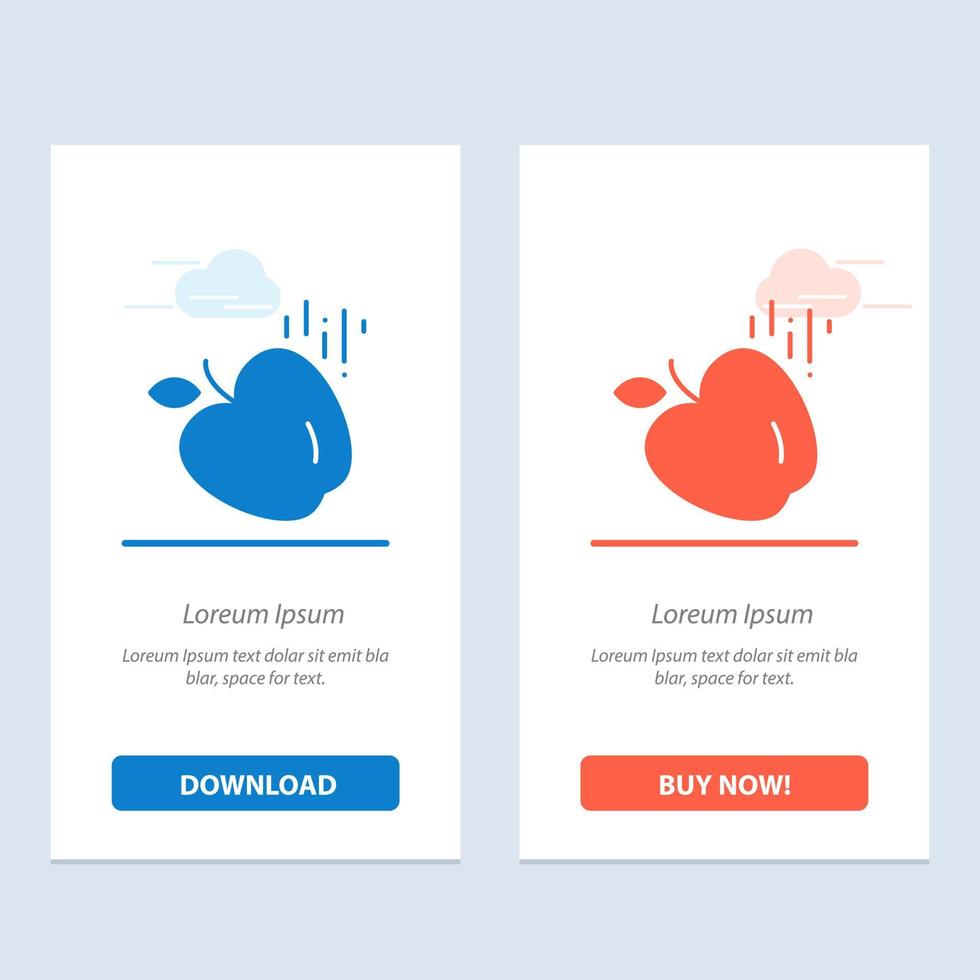 Apple Food Science  Blue and Red Download and Buy Now web Widget Card Template vector