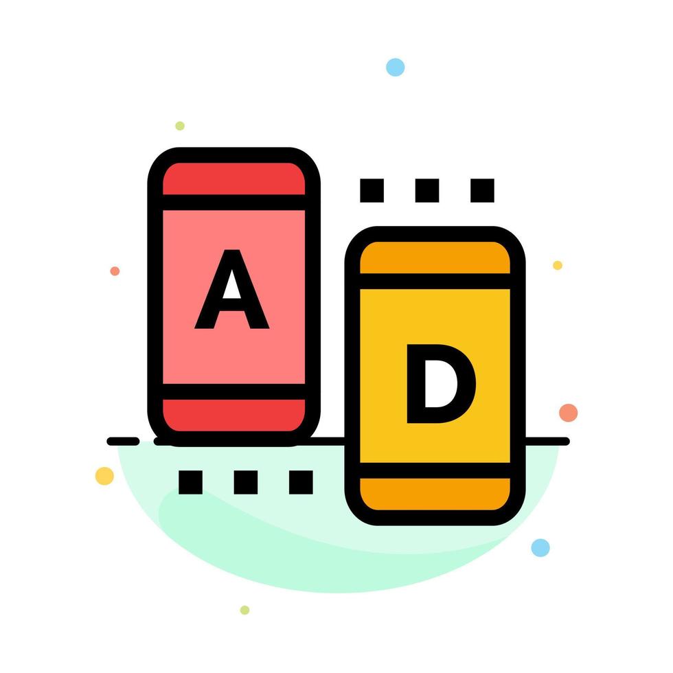 Ad Marketing Online Tablet Abstract Flat Color Icon Template vector