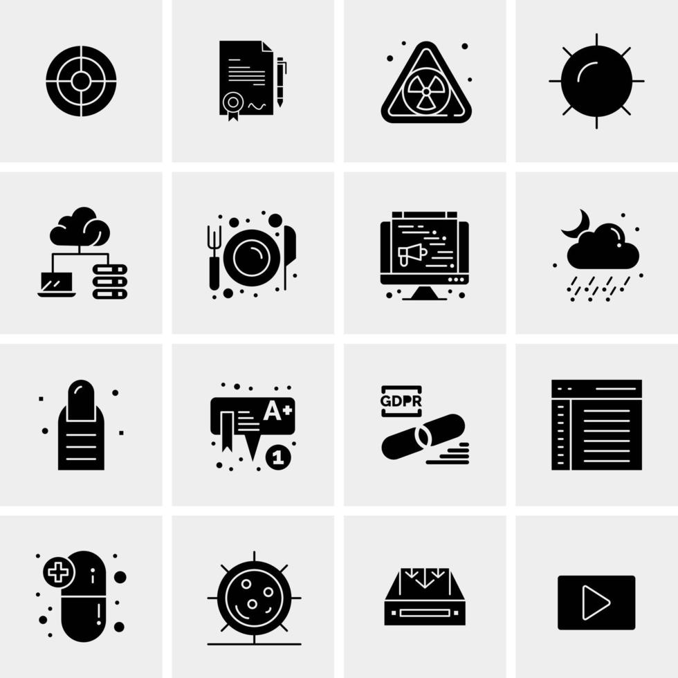 16 Universal Business Icons Vector Creative Icon Illustration to use in web and Mobile Related project