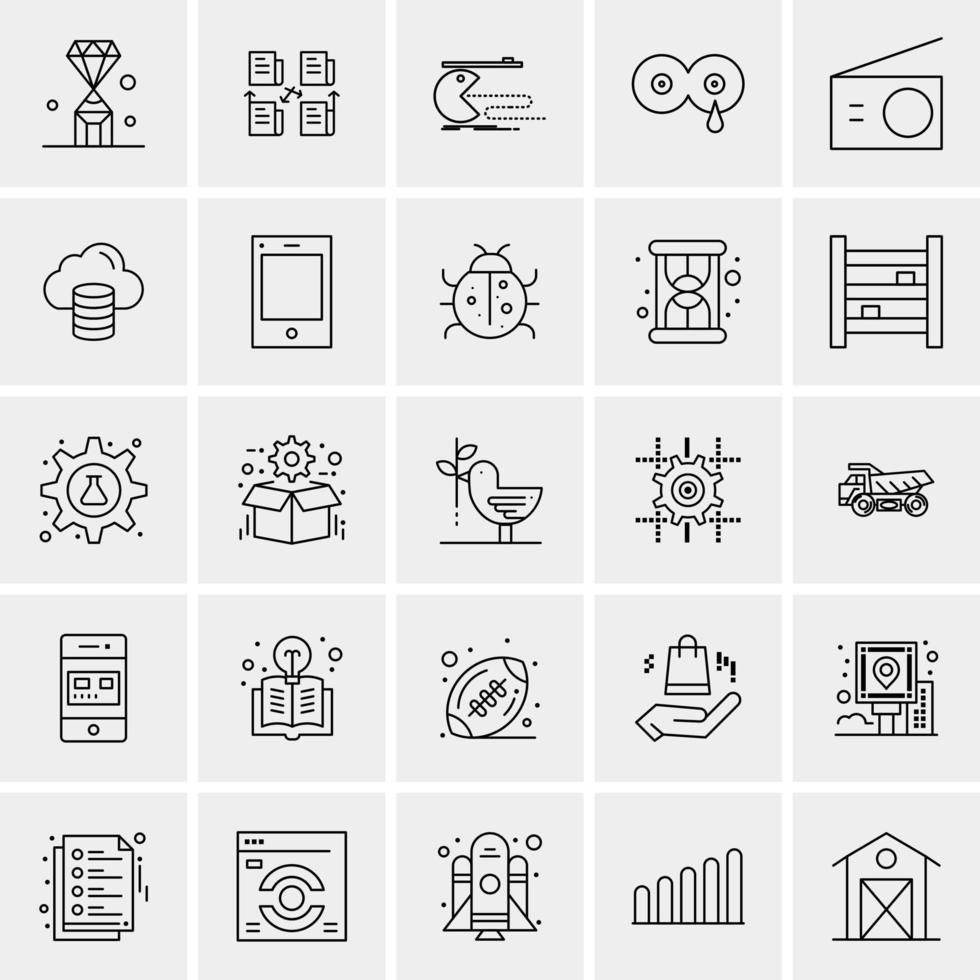 25 Universal Business Icons Vector Creative Icon Illustration to use in web and Mobile Related project